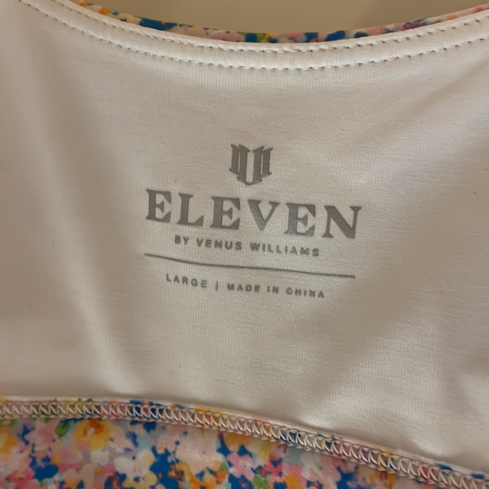 EleVen By Venus Williams Tennis Feminine Floral Kudos Sports Bra Wildflower sz L - Picture 4 of 8
